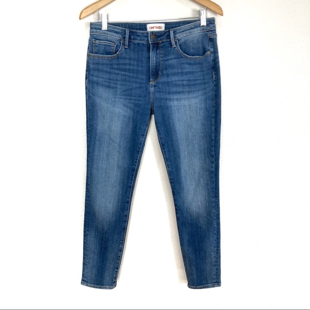 Driftwood Jackie Skinny Mid Rise Jeans Dark Wash Women’s Sz 29‎